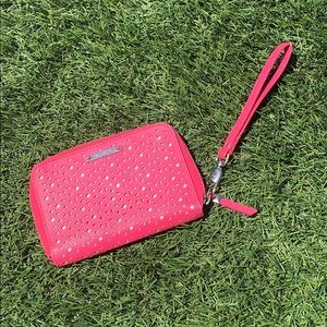 Stella & Dot neon pink wristlet